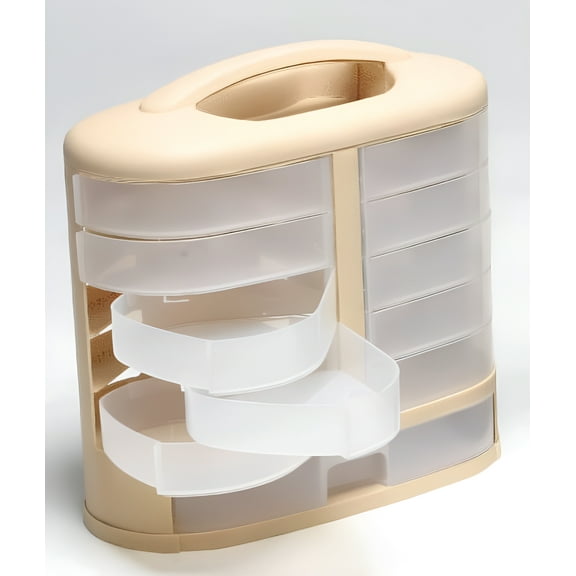 Portable and Sturdy Storage and Organization Cabinet/Box, 11 Drawer/Bin/Compartments for Home, Office or Sewing Room. Use for Arts, Crafts, Hobby, Beads, Notions, Crayons, and Nuts, Bolts and Tools