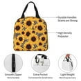 thumbnail image 3 of Rocae Artistic Zebra Print Sunflower for Insulated Lunch Bag for Women Men,Large Lunch Box for Work School Picnic Hiking Daytrip, 3 of 5
