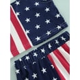 thumbnail image 6 of Franhais Independence Day Kids Girls Outfits Summer Tops and Stars Stripe Printed Casual Flared Pants Set, 6 of 8