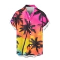 thumbnail image 5 of Timoontee Men's Casual Shirt Short Sleeve Beach Shirt Cuba Beach Summer Shirts Button Up Shirt Multicolor XL, 5 of 6