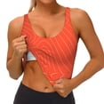 thumbnail image 3 of Fuzoiu Salmon Fish Meat Print Women's Sports Vest,U-Back Sports Tank,Gym Vests,Athletic Sleeveless Shirts,Exercise Undershirts,Yoga, Gym, and Dance Wear-XX-Large, 3 of 8