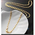 thumbnail image 1 of Collares de cadenas planas para clavícula de 2MM de oro de 18K de Plata de Ley 925 de lujo para hombres y mujeres, joyería de boda, regalos de navidad de 40-75cm, 1 of 2