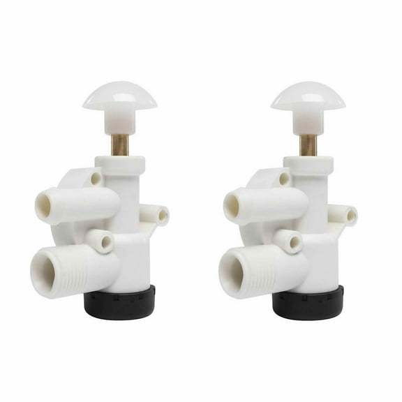 RV Toilet Water Valve Assembly 385314349 Compatible with Dometic Sealand - Upgraded Brass Construction, 2-Pack