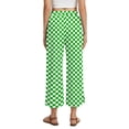 thumbnail image 2 of Airmenty Women's Capri Pants Drawstring Casual Trousers Wide Leg Summer High Waisted Lounge Pants with Pockets S-2XL, 2 of 7
