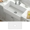 thumbnail image 2 of KRAUS Turino 33 Farmhouse Reversible Apron Front Fireclay Single Bowl Kitchen Sink in Matte White, 2 of 18