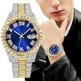 thumbnail image 1 of Reloj de pulsera para hombre, de acero inoxidable, estilo casual, con cristales., 1 of 6