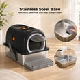 thumbnail image 3 of Alvantor Stainless Steel Cat Litter Box with Convertible Lid, 3-in-1 Design, 23.62"x15.75"x15.75", Multicolor, 3 of 7