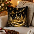 thumbnail image 5 of Christmas Pillow Covers, Decorative Cushion Case with Hidden Zipper, Soft Fabric for Sofa Couch Bed Home Decor, 5 of 7