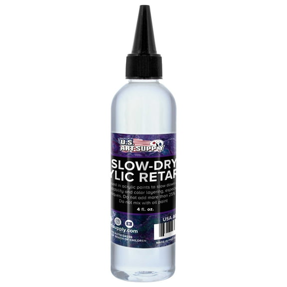 U.S. Art Supply Acrylic Retarder Liquid - 4-Ounce