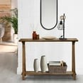 thumbnail image 4 of 43.3" Farmhouse Solid Wood Narrow Console Tables with Shelf, Slim Sofa Table, Entryway Table for Living Room Hallway, 4 of 7