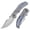 Blue Titanium, variant on Kansept Orion Folding Pocket Knife 3.07''Damascus Blade,Blackwash Titanium Handle,K1089A3