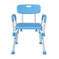 thumbnail image 5 of Emma + Oliver Bath and Shower Chair with Depth Adjustable Back, Height Adjustable Frame, 300 lbs. Static Weight Capacity - Blue, 5 of 12