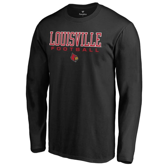Men's Black Louisville Cardinals Team Unity Football Long Sleeve T-Shirt