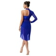 thumbnail image 2 of iiniim Lyrical Costumes for Women Chiffon Ballet Dance Dress Modern Contemporary Leotard Skirted Royal Blue S, 2 of 7