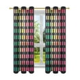 thumbnail image 7 of Yayeee Window Curtains Set of 2 for Living Room Light Filtering 63"x42", Pink Block Pattern, 7 of 7