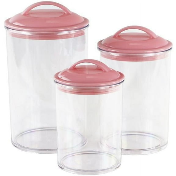Reston Lloyd 6pc Acrylic Canister Set  Pink
