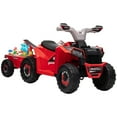 thumbnail image 1 of Aosom 6V Kids ATV Quad, Battery Powered Electric Vehicle for Kids - Red, 1 of 10