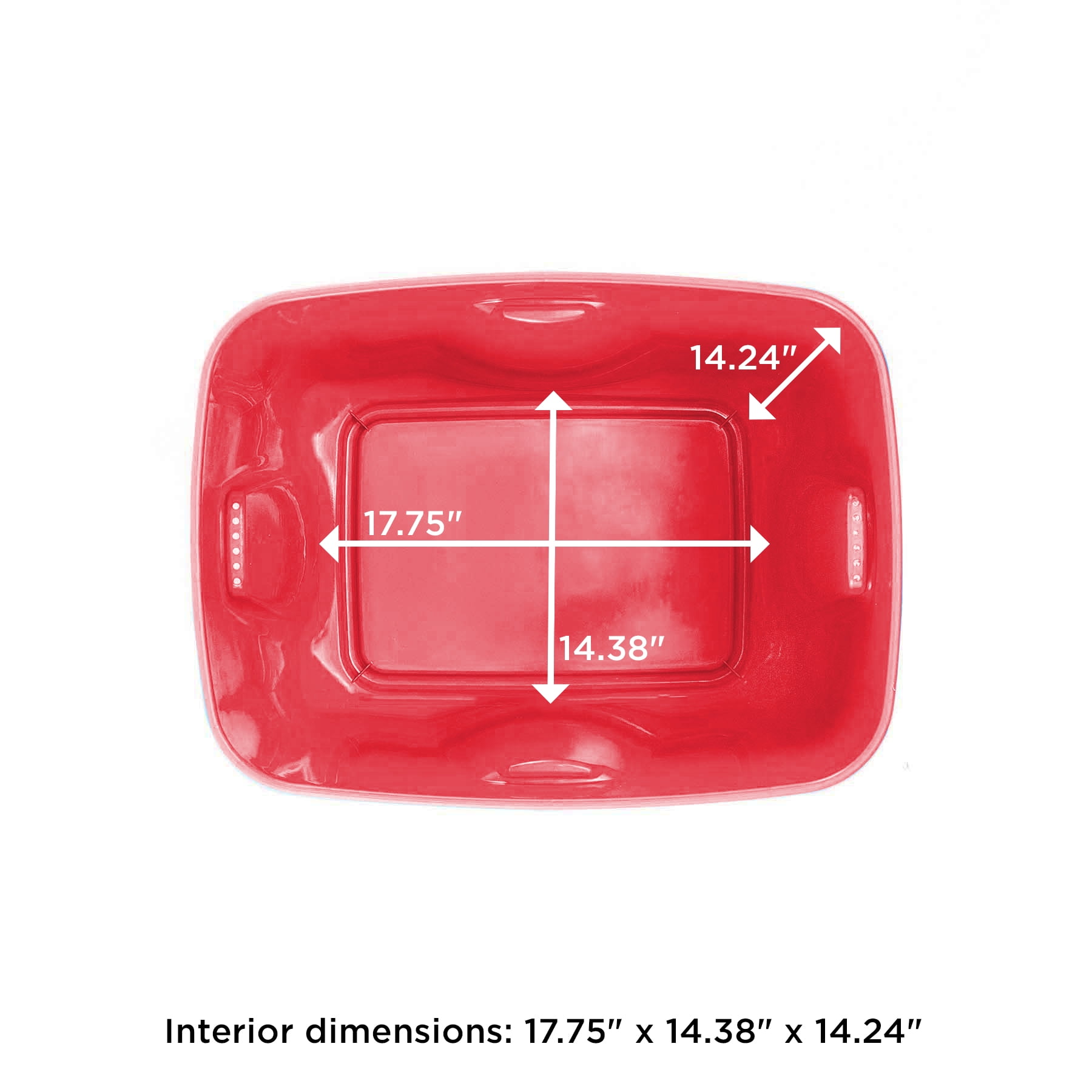 Homak HA01010644 Single Plastic Individual Bin, Small, Red