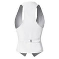 thumbnail image 4 of MixMatchy Women's Economy Dressy 3 Button Versatile Racerback Tuxedo Suit Vest Waistcoat, 4 of 5