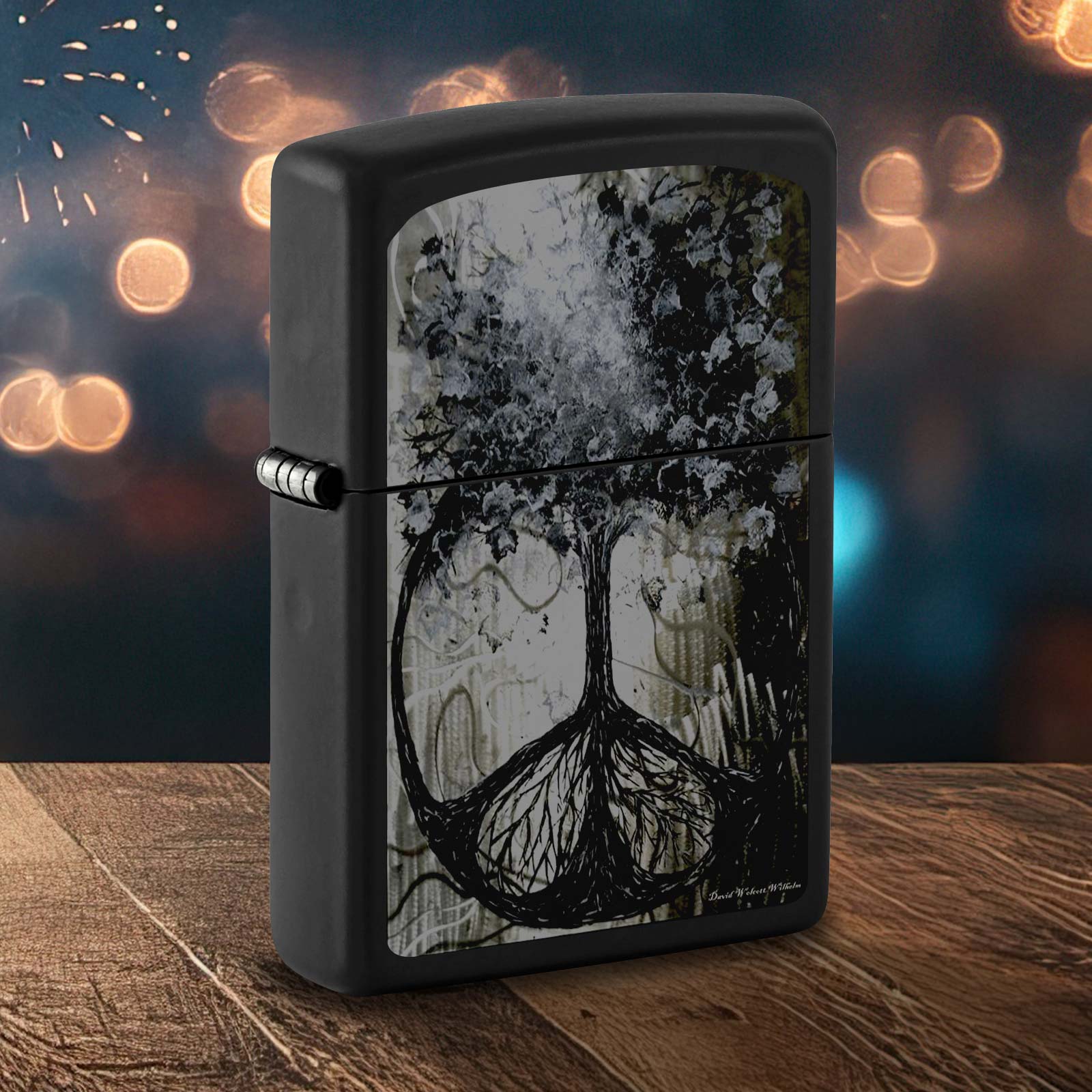 Tree of Peace Black Zippo Lighter