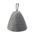 thumbnail image 3 of Gorro de baño de fieltro, gorro ruso, turbante para el cabello, protección para la cabeza, toalla rápida para el baño Gris, 3 of 9