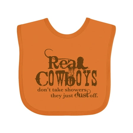 

Inktastic Real Cowboys Gift Baby Boy or Baby Girl Bib