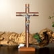 thumbnail image 2 of Crucifijo de pared KUXBET Cruz de pie de Jesucristo católico de 25 cm, 2 of 9