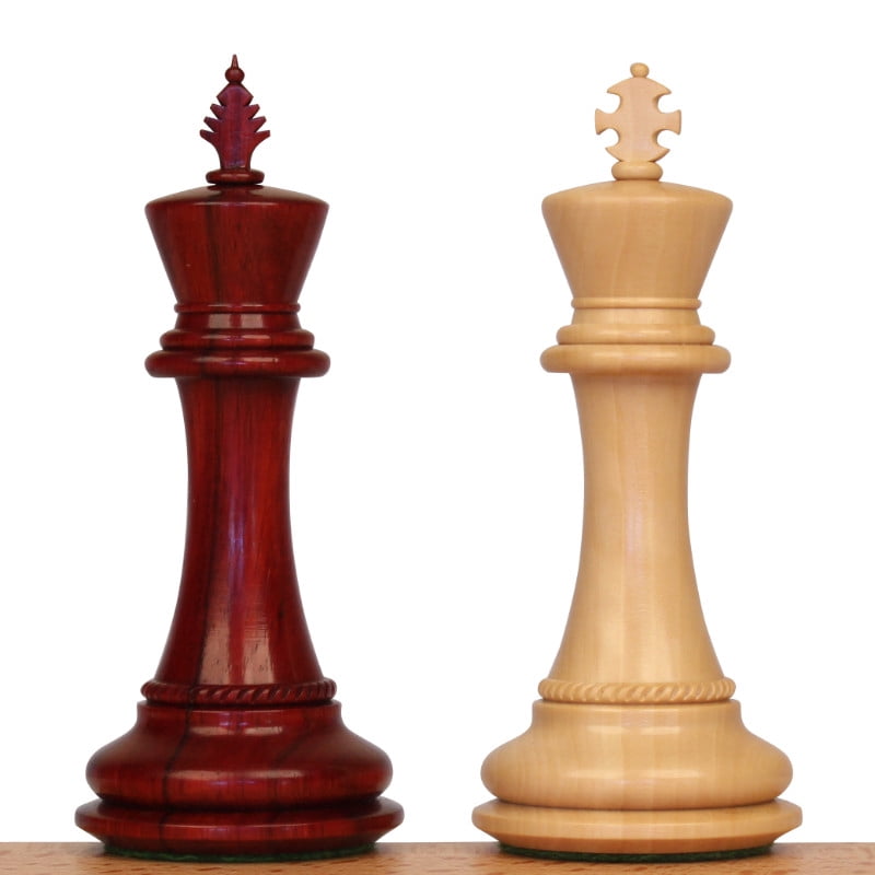 Copenhagen Staunton Chess Set with Padauk & Boxwood Pieces - 4.5" King