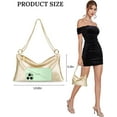 thumbnail image 2 of Women’s Satin Evening Bag Clutch Purse Handbag for Women Wedding Shoulder Bag with 2 Chains for Formal Cocktail Party, 2 of 7