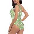 thumbnail image 4 of Sikiie Cute Frog2 Print Women One Piece Swimsuits Tummy Control One Shoulder Bathing Suits Ruffle Swimwear, From S to XXL-X-Large, 4 of 6