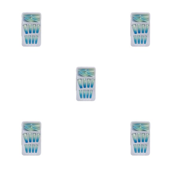 Seitruly 1 Juego de calcomanías de moda desmontables Extra largas con gradiente de punta francesa para uñas, Kit de manicura DIY para niñas tipo 15 Type2 NO2 Seitruly  CBP262459