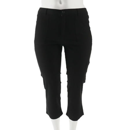 - Denim & Co Stretch Twill Crop Pant Cargo Pocket A291664