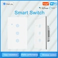 thumbnail image 3 of Interrupteur à Panneau Tactile WiFi Interrupteur Intelligent pour la Maison Panneau Indicateur LED en Verre Trempé Interrupteur Mural Tactile, 3 of 5