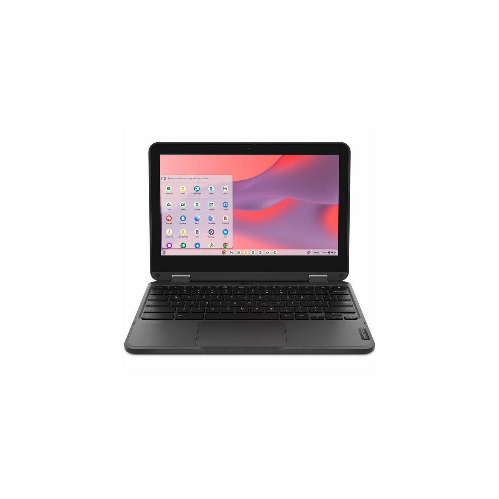 Lenovo 500e Chromebook Gen 4s 83N80001US 11.6" Touchscreen Convertible 2 in 1 Chromebook, HD, Intel N-Series N250, 8 GB, 64 GB Flash Memory, English Keyboard, Gray