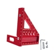 thumbnail image 1 of Almencla 3D Multi Angle Measuring Ruler Triangle Ruler for Engineer Craftsmen Drawing Red, 1 of 8