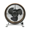 thumbnail image 3 of (2 pack) Better Homes & Gardens 5” Retro Small Fan with 3 Speed Settings, USB-C Plug, Adjustable Tilt, Vintage Fan for Home and Bedroom, Wood Grain, 3 of 10