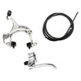 thumbnail image 3 of Road Bike Brake Set Clamp Type Brake C Brake Handle 22.2mm Front/Rear Brake Kit Silver Rear Brake Kit, 3 of 9