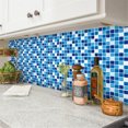thumbnail image 5 of Yeetfub 15 Sheet Peel and Stick Tile for Kitchen Backsplash Mosaic Self Adhesive Blue and White Kitchen Backsplash on Tile Self Adhesive Peel and Stick Wall Tiles for Bathroom Camper Furniture 4"x4", 5 of 7