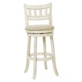 thumbnail image 4 of Swivel Wood Stool 30" with Slatted Back in Antique White Finish, 4 of 7