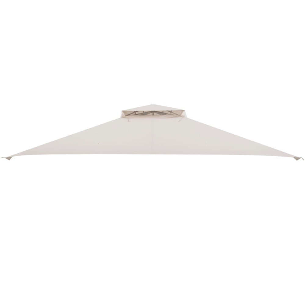 Aimee Lii 12' x 10' Outdoor Double Top Patio Gazebo, Backyard Canopy Gazebo, Beige