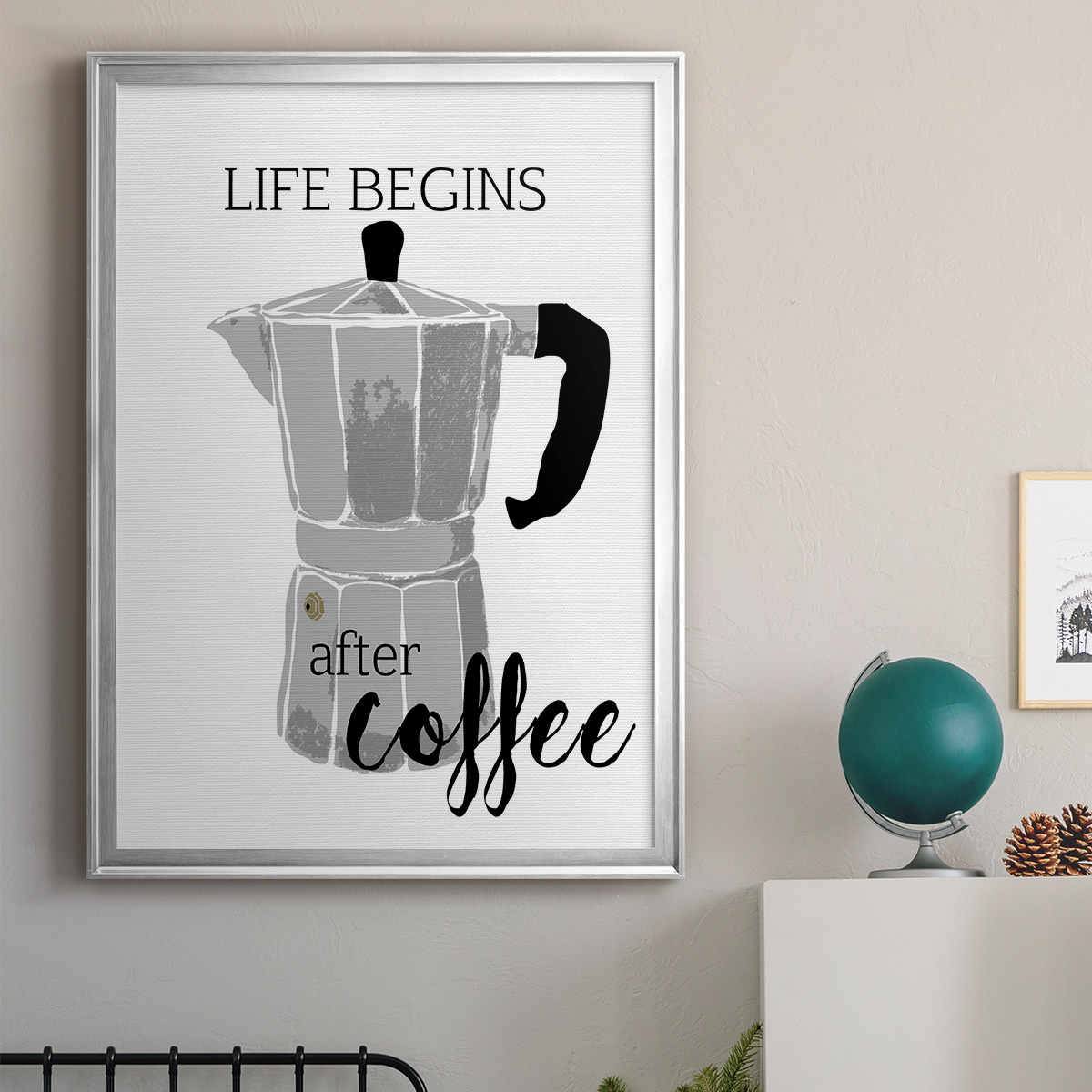 Begins After Coffee Premium Framed Print - Ready to Hang