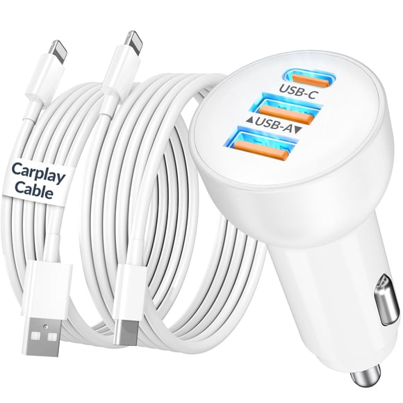 Cargador de coche YEAHFUN de 3 puertos 70 W Fast para iPhone 14 13 12 11