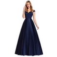 thumbnail image 2 of Robe Maxi Plissée Col en V Tenues pour Femme pour Soirée, Noir, TG, 2 of 9