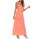 thumbnail image 3 of Puntoco Vestidos Mujer Verano Mujer V-Cuello Color Sólido Vestido Sin Espalda Pajarita Vestido Largo Vestido Bohemio Vestido Largo, 3 of 6