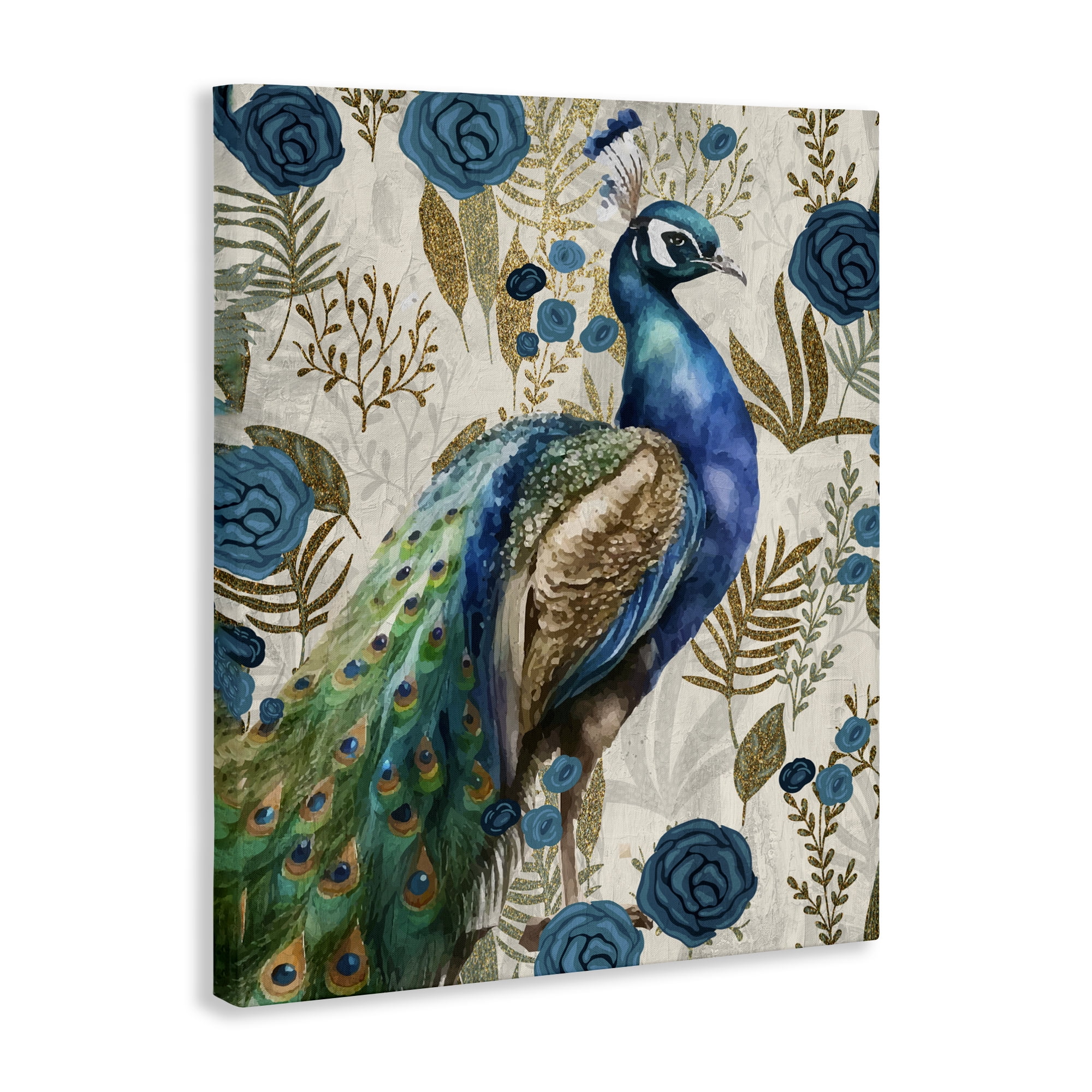 Stupell Industries Peacock Pride Botanicals Canvas Wall Art, design by Kim Allen