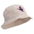 thumbnail image 5 of Scary Pumpkin Ghost Embroidered Bucket Hat - Khaki OSFM, 5 of 5
