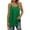Green, variant on Summer Beach Tank Tops for Women Pleated Adjustable Strap Camisole Loose Fit Casual Sleeveless Gray M