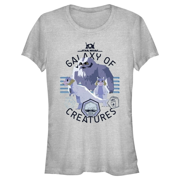 Junior's Star Wars: Galaxy of Creatures Hoth Natives Graphic Tee Athletic Heather Small