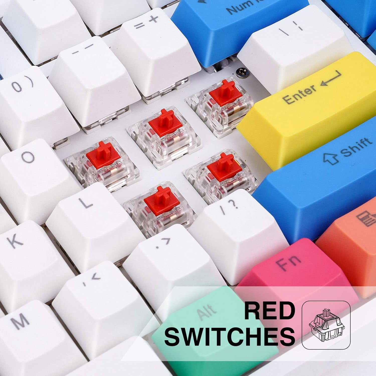 Mechanical Keyboard Wired 87-key Gaming Keyboard Green Axis Keyboard Suitable for PC Game Player Computers