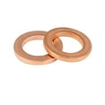 thumbnail image 3 of Copper Crush Washer Flat Sealing Gasket Ring Spacer for Car 8 x 12 x 1.5mm 30pcs, 3 of 3